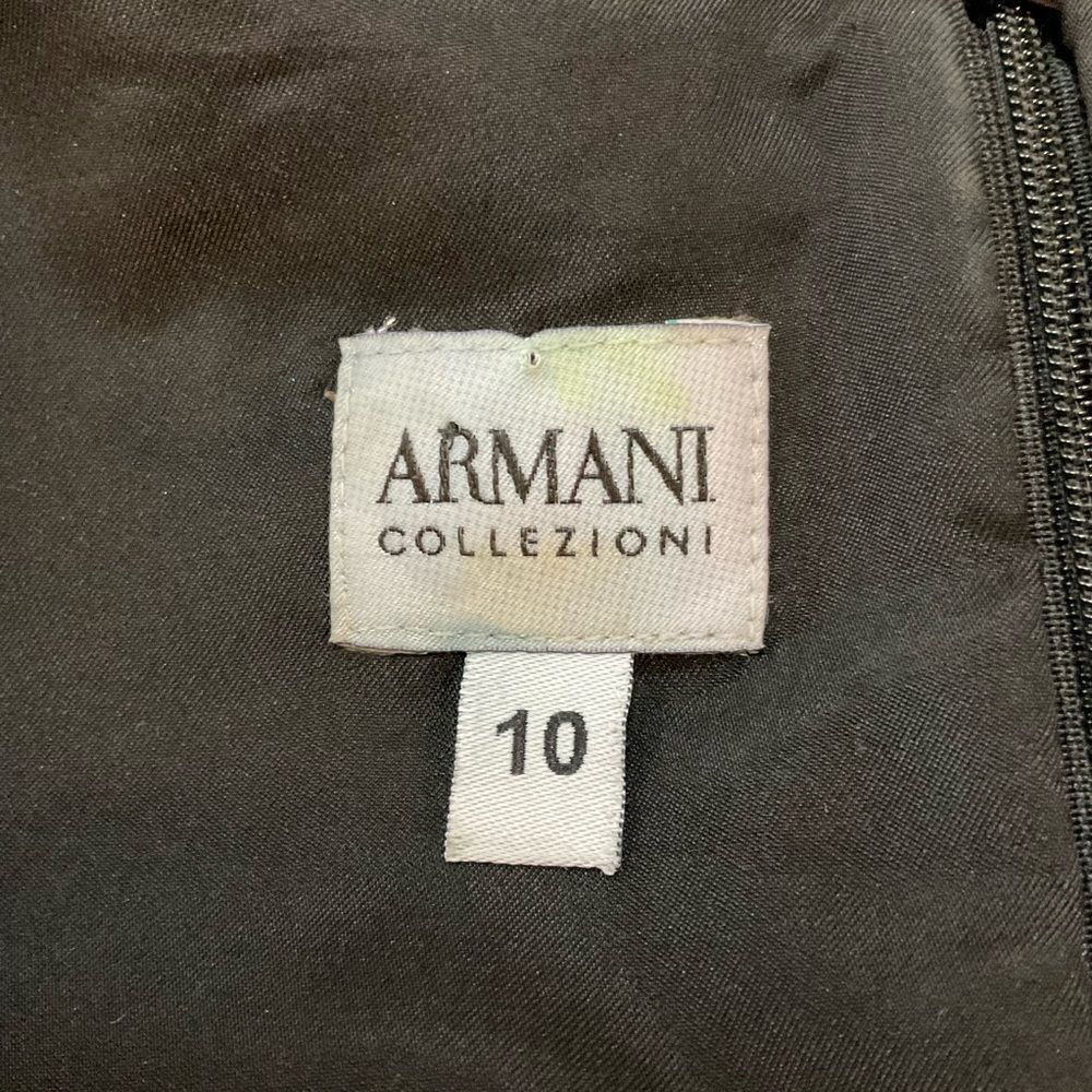 Armani Collezioni Black Lamb Leather Belted Moto Elegant Sheath Dress 10 - Picture 7 of 10